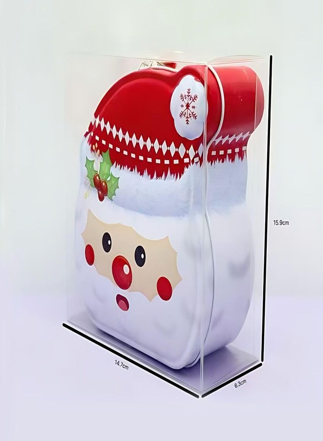 Radhya Accessories Santa Metal Piggy Bank for Kids - Mini Tin Money Box Savings Bank, Cute Christmas Gift for Girls & Boys, Holiday X-Mas Tree Home Décor, Gift Idea, Durable Coin Bank (Santa) - Image 3
